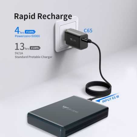 Voltero S50 50000MAH PD POWERBANK / C65 65W GAN PD CHARGER BUNDLE