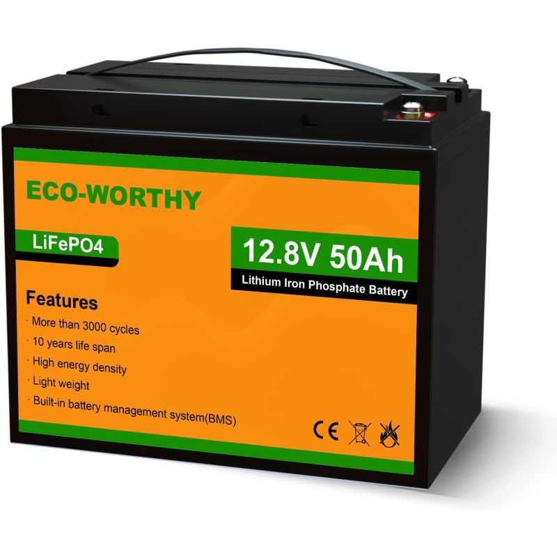 Eco Worthy LiFePO4 battery 12V 50Ah with BMS